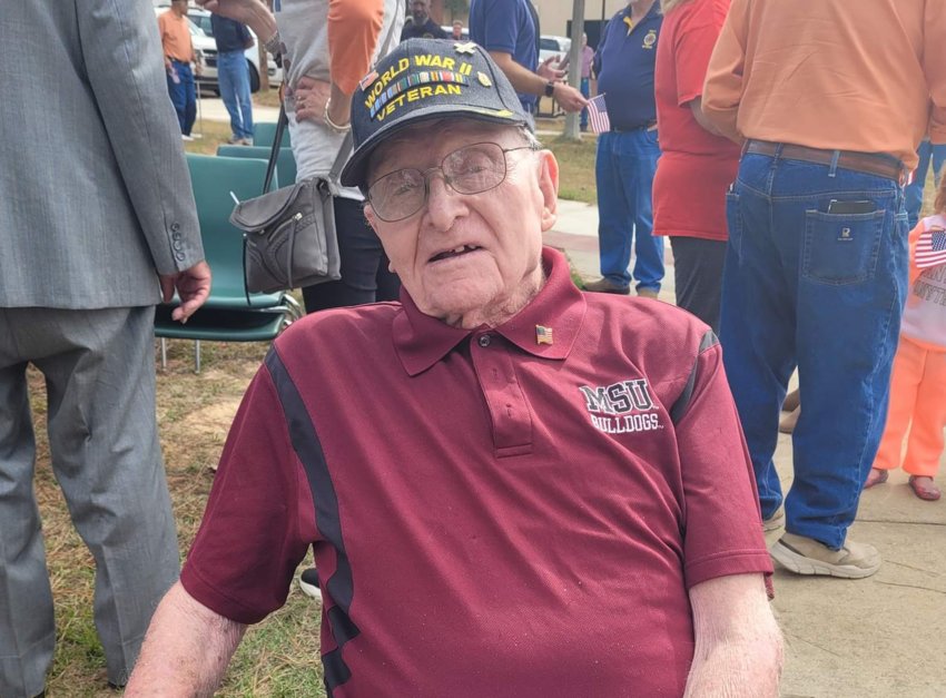 WWII Army veteran O.D. Jackson was recognized at the annual Veterans Day ceremony last week.